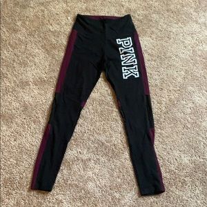 VS PINK leggings w mesh- NWOT!!!!